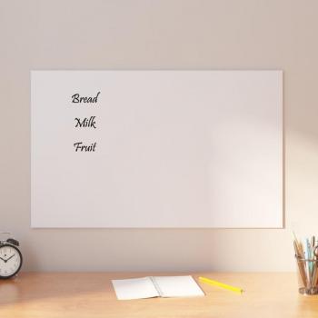 Pizarra magnética de pared blanca 80x50 cm de vidrio templado