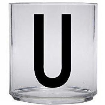 Design Letters Vaso para beber personal para bebés y niños en tritan - U - Sin BPA, Sin BPS y Sin EA, disponible de la A-Z, los accesorios se venden por separado, apto para lavavajillas, 62 g, 175 ml