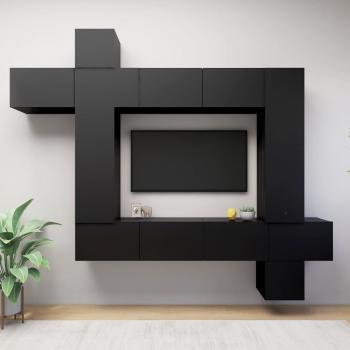 Set de muebles de salón TV 9 piezas madera ingeniería 100 x 30 x 30 cm, Mueble de Salon, Mueble TV, Mueble Televisor, Mesa de TV, Mueble tele - vidaXL