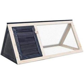 vidaXL Animal Rabbit Cage Grey Wood