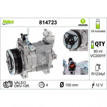 Compresor de aire acondicionado VALEO 814723