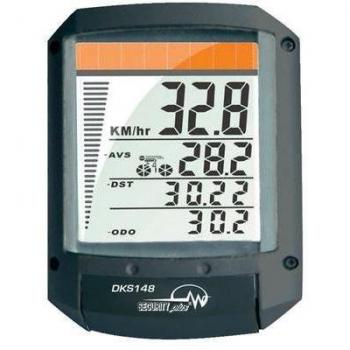 Security Plus Fahrradcomputer, kabellos DKS148 Solar Codierte Übertragung con Radsensor