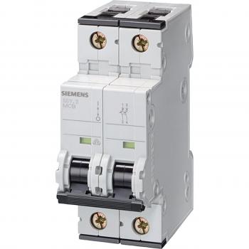 Siemens 5SY4510-6 Miniature Circuit Breaker, 2-pole, 10A, for 230V/400V applications