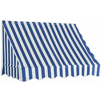 vidaXL Toldo para Bar 150x120cm Azul y Blanco Accesorios Casa Jardín Terraza
