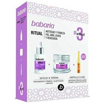 Babaria Pack Facial Retinol Compuesto por 1 Serum Retinol 30Ml, 1 Crema Facial Retinol 50Ml y 1 Ampolla Flash Facial Retinol 2Ml