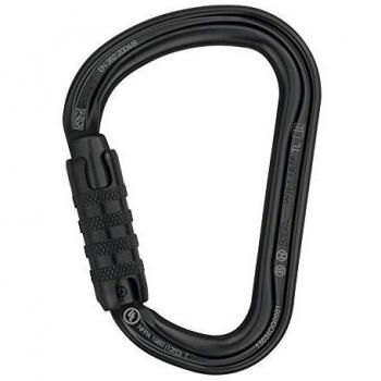 Petzl William Triact Lock Black Carabiner - Automatic Safety Fall Protection