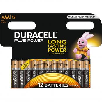 Duracell Plus Power Pilas Alcalinas AAA, paquete de 12