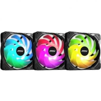MSI MAX F12A-3 - Ventilador ARGB de 120 mm (3 unidades) con control PWM y bajo ruido