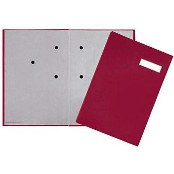 Carpeta para firmas Durable, 20 compartimentos, color rojo, cubierta de plástico