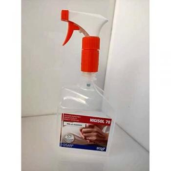HIGISOL 70 solucion higienizante de manos y superficies PULVERIZADOR + 10 RECAMBIOS 500ML