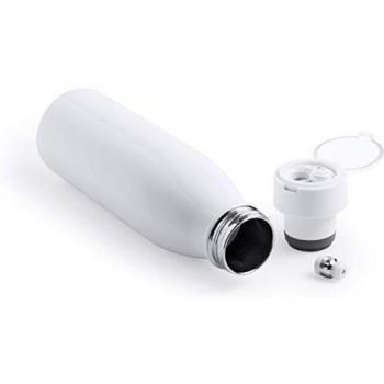 MKTOSASA - Auriculares Bluetooth Integrados en Botella para Bebida de Acero Inoxidable de 580ml de Capacidad y Cuerpo de Doble Capa. Mantiene Tanto el frío como el Calor - 7.2x25x7.2 Blanco