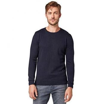 Tom Tailor Rundhals suéter, Azul