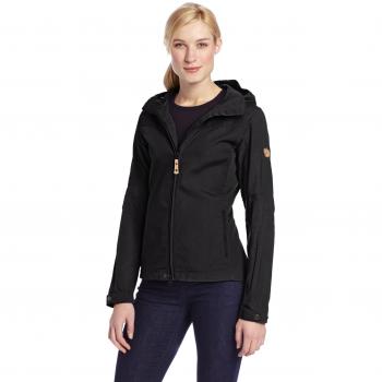 Fjällräven Women's Stina Jacket - Black, Medium, Water-Resistant G-1000® Fabric