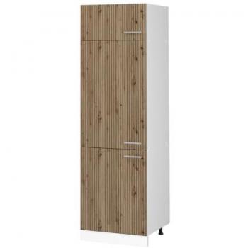 Armario empotrado para frigorífico R-Line, Roble Artesanal, 60 cm Vicco