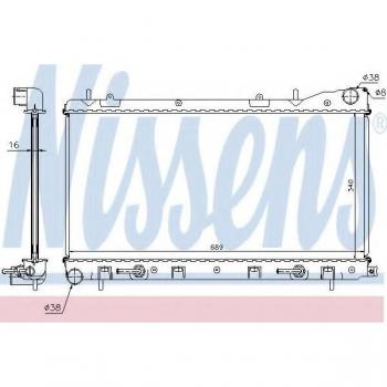 Radiador de refrigeración del motor NISSENS 67707A