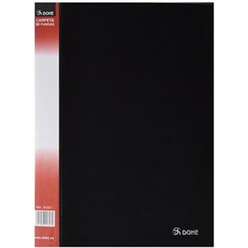 Dohe 91327 - Carpeta 30 fundas, lomo personalizable, color negro