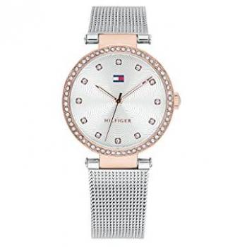 Reloj Analógico de Cuarzo para Mujer Tommy Hilfiger Lynn con Correa de Malla de Acero Inoxidable Plateada - Ref. 1782506