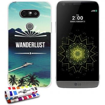 Carcasa Rigida Ultra-Slim LG G5 / H850 de exclusivo motivo [Wanderlust] [Blanca] de MUZZANO + ESTILETE y PAÑO MUZZANO® REGALADOS - La Protección Antigolpes ULTIMA, ELEGANTE Y DURADERA para su LG G5 / H850