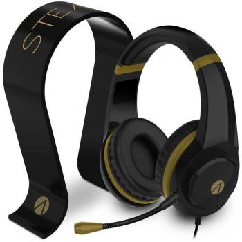 STEALTH GAMING HEADSET WITH STAND GOLD & BLACK EDITION (PS5/PS4/XBX/XBXONE/SWITCH/PC/MOBILE)