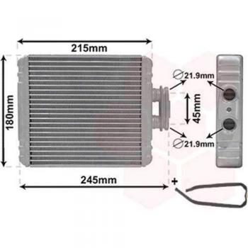 Intercambiador de calor para habitáculo de la marca Van Wezel, 76016700
