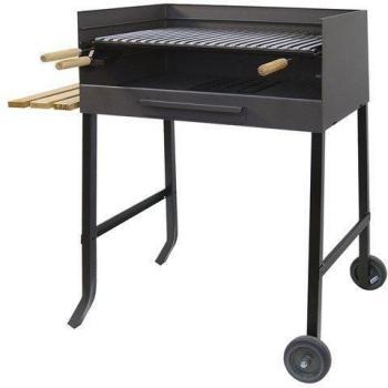 Imex El Zorro 71522 - Barbacoa con ruedas y parrilla inox, 72 x 40 x 100 cm, color negro