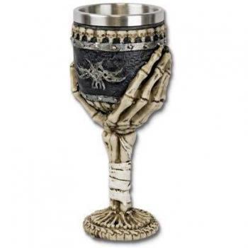 Martinez Albainox Copa de decoración Mano de Esqueleto, tamaño de 20 Cm, Hecho de Resina con Interior de Aluminio, Tole10 Imperial