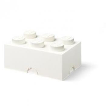 Caja de Almacenamiento LEGO Brick 6 - Blanca