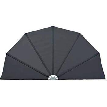 vidaXL Toldo Lateral de Terraza Plegable Gris 200 cm Lona Sombra para Pation Balcón Exterior
