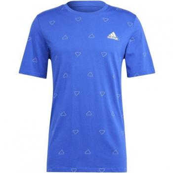 Camiseta Adidas Essentials Monogram Hombre Azul