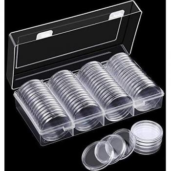 Silver Eagles 40 mm Caja Organizadora para Monedas,Cápsulas de Monedas