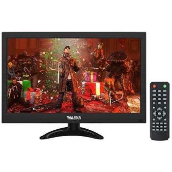 13,3 Pulgadas CCTV Monitor portátil 1366x768 Pantalla LED Mini Monitor con HDMI/VGA/BNC/AV/Terminal/VESA/Compatible con PC PS3 PS4 Raspberry Pi Windows 7/8/10 CCTV Cámara, Thinlerain