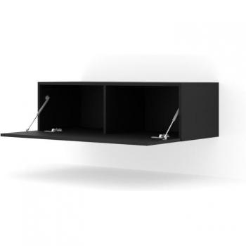Mueble TV Bingo - Negro Mate - 100 cm, con 1 puerta y diseño colgante