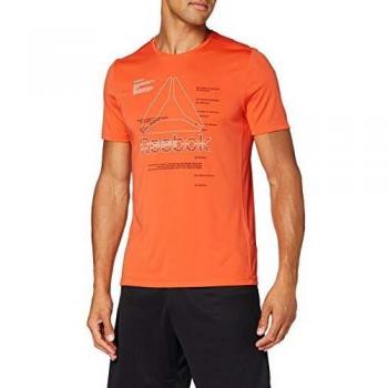 Reebok Wor Poly Graphic SS tee Camiseta, Hombre, fieora, M