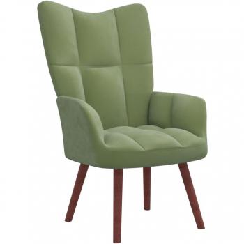 Sillón de relax de terciopelo verde claro vidaXL