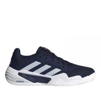 Adidas Barricade 13 Zapatilla Tierra Batida Hombres - Azul Oscuro, Blanco