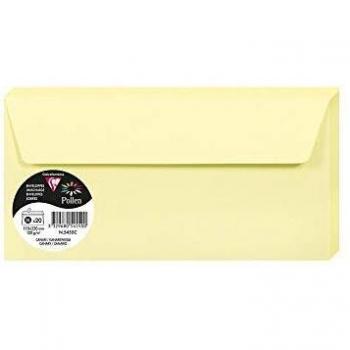 Sobre DL 120g/qm Kanariengelb 110 x 220 mm - Pack de 20 piezas Clairefontaine