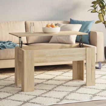 Mesa de centro de madera contrachapada roble Sonoma 101x49x52 cm