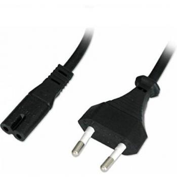 Lindy 30422 Cable de Alimentación Euroconector a IEC C7, 3 Metros, Color Negro