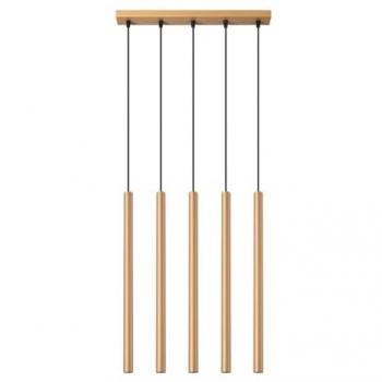 Lámpara de Techo Colgante Moderna Pastelo Dorada 5x G9 - Sollux