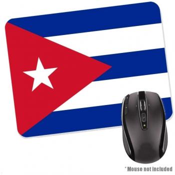Bandera de Cuba Base de goma alfombrilla de ratón