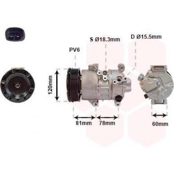 Compresor de aire acondicionado VAN WEZEL 5300K581