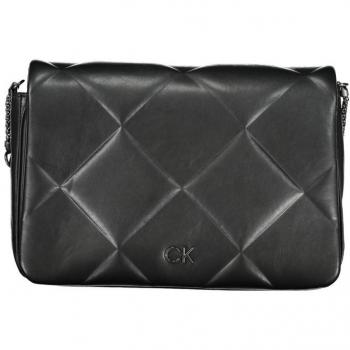 Calvin Klein Black Saffiano Leather Chain Shoulder Bag - One Size