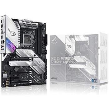 ASUS ROG STRIX Z490-A GAMING - Placa Base Gaming ATX Intel de 10a gen LGA 1200 con VRM de 14 fases, AI Overclocking & Cooling, LAN 2.5 Gigabit, USB 3.2 Gen 2, SATA e iluminación RGB Aura Sync