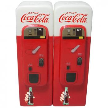 Cermica CocaCola Vending Machine Salero y pimentero