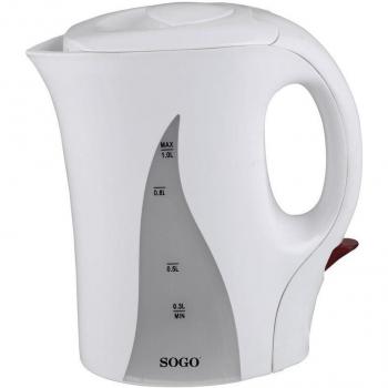 Hervidor de Agua Sogo 1L 1100W con Cable Blanco