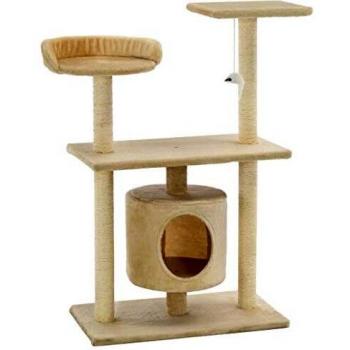 vidaXL Rascador para Gatos con Poste Rascador Sisal 95cm Beige Juegos Mascotas