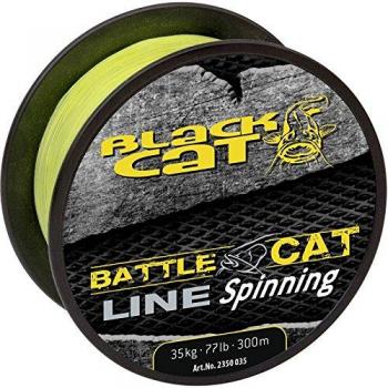 Black Cat Battle Cat Line Spinning 300 M, 0,35 mm 35 kg amarillo cordón de pesca, Siluro hilo, para la pesca de siluro, Pesca, trenzado