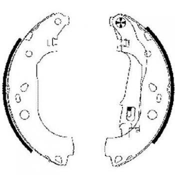 Juego de zapatas de freno HELLA 8DB 355 002-781 para FIAT Doblo II Van/Break con levier de freno a mano