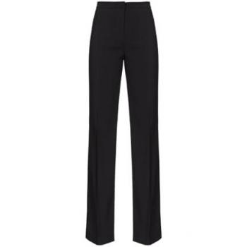 Pinko Black High-Waisted Wide Trousers for Women, Size L