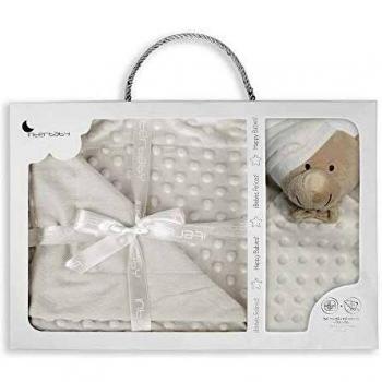 INTERBABY-Manta Burbuja y Dou Dou Osito Beige